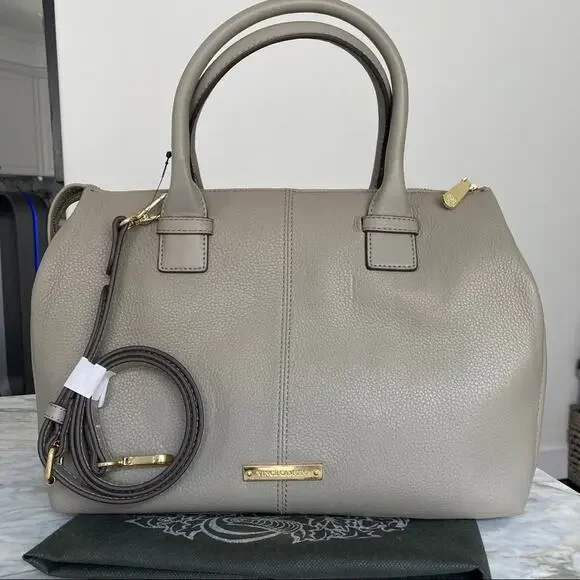 VINCE CAMUTO Jess Satchel in Grey Leather